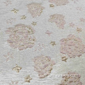 Tissu jacquard damassé de soie rose satinée